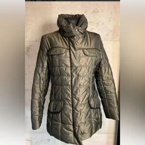 Olsen Outerwear Elegant Olive Green Women's Puffer Jacket 🧥